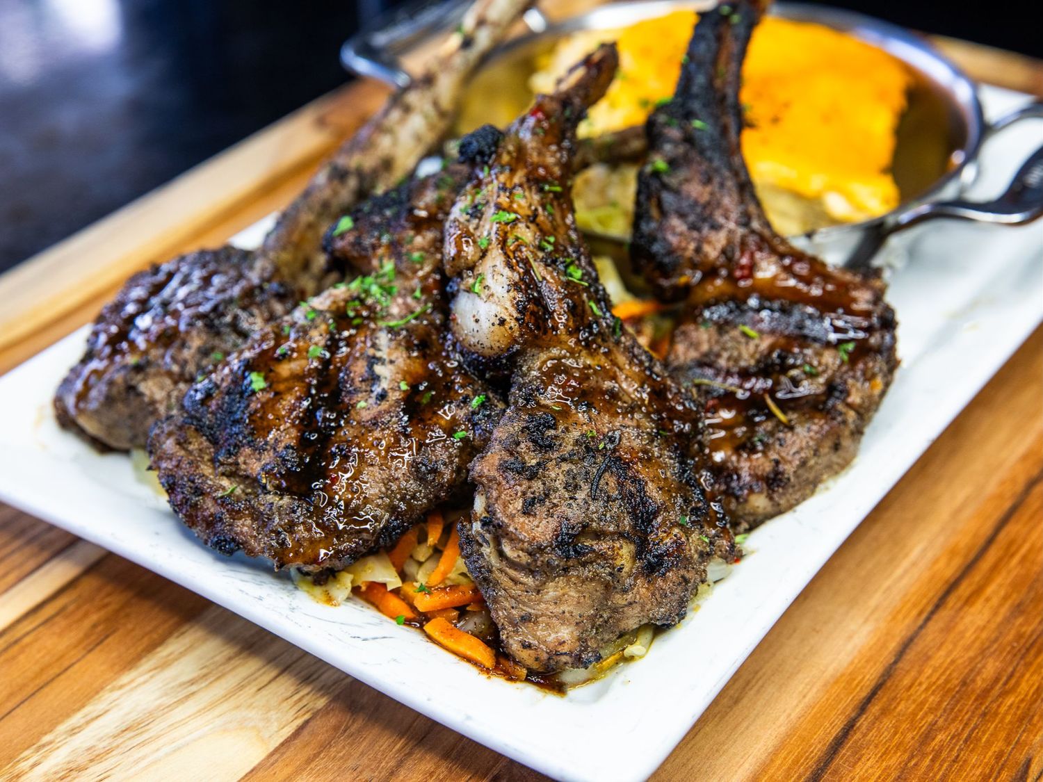 Grilled Half Rack of Lamb + 2 Side + 2pcs Plantains