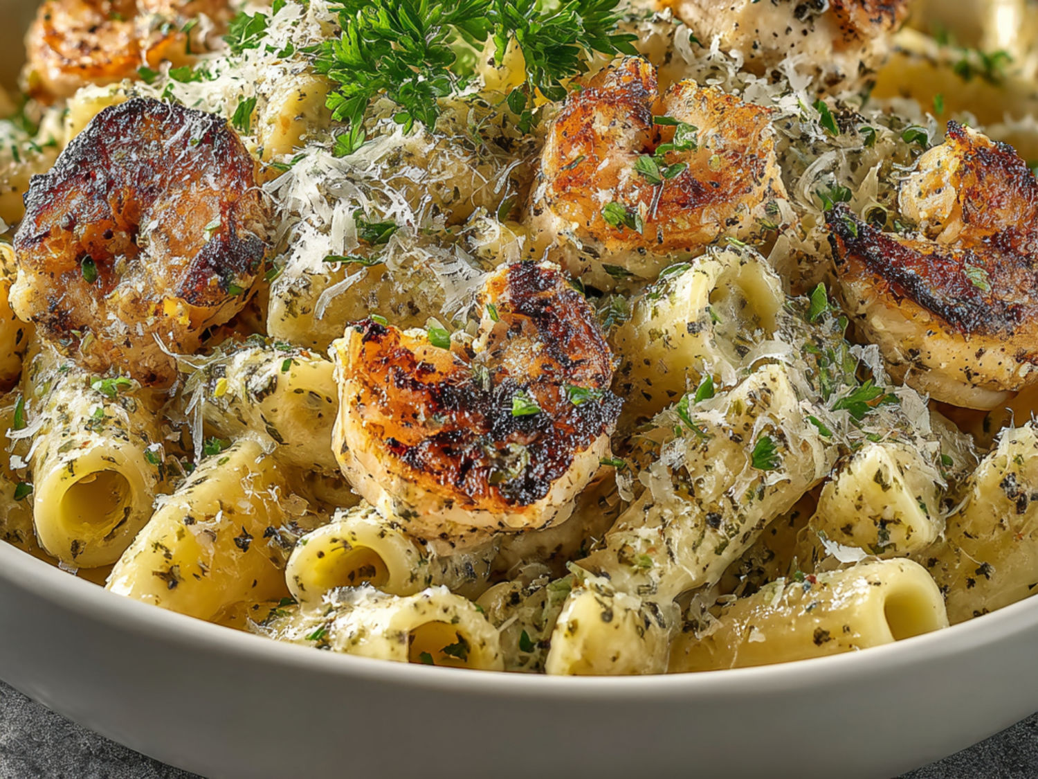 Jerk Chicken & Shrimp Pasta